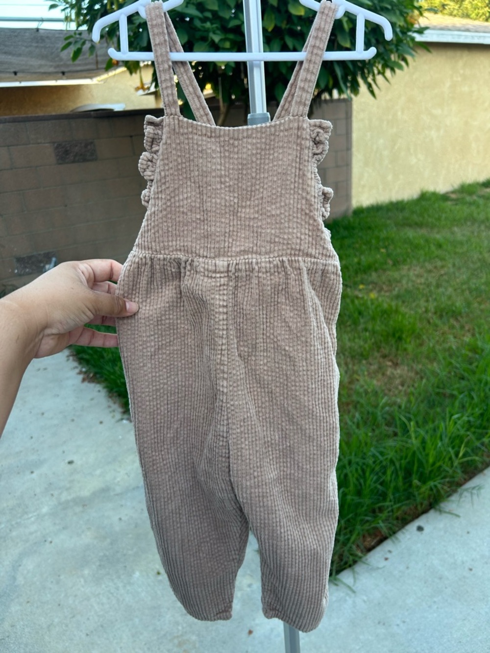 Zara Kids Corduroy Overalls in Beige